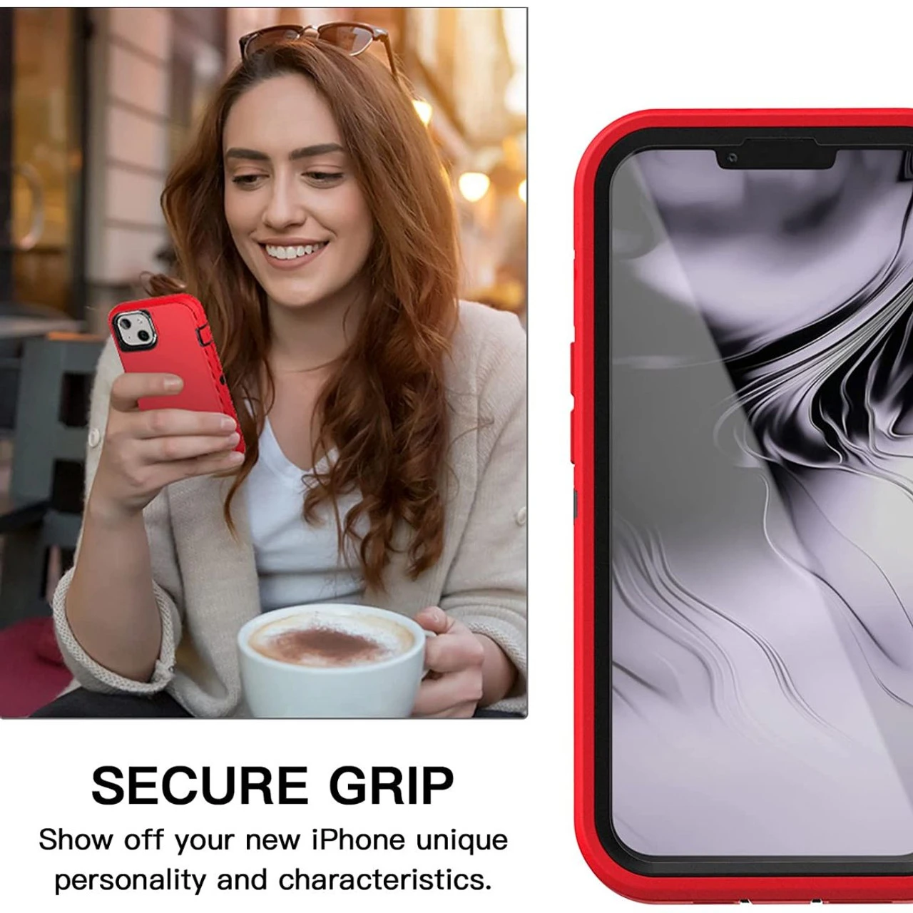 Red Full Body Heavy Duty Defender Case For IPhone 13 7 Red Full Body Heavy Duty Defender Case For IPhone 13 - Image 7