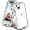 Clear IPhone 13 Heavy Duty Defender Military Belt Clip Holster Case