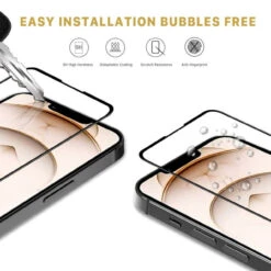 Black IPhone 13 Mini 9D Full Cover Tempered Glass Screen Protector -Cheap NewCase Store iphone 13 mini 9d tempered glass black 4 59754.1692703560