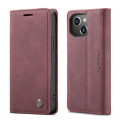 Wine CaseMe Compact Flip Magnetic Wallet Case For IPhone 13 Mini -Cheap NewCase Store iphone 13 mini caseme wallet wine 5 78561.1649295252