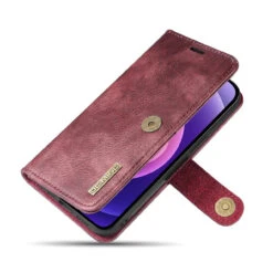 Red IPhone 13 Mini DG.Ming 2 In 1 Leather Wallet Removable Magnetic Case -Cheap NewCase Store iphone 13 mini dg ming wallet magnetic case red 4 35843.1700735104