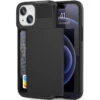 Black IPhone 13 Mini Bumper Slide Armor Credit Card Case