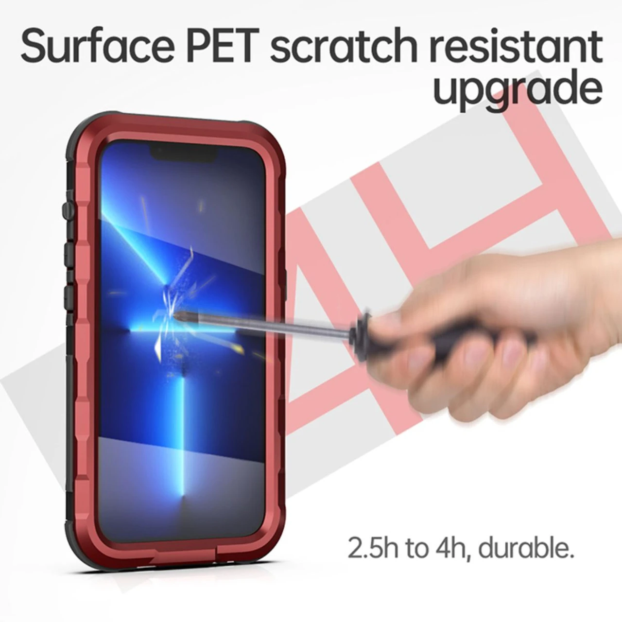 Red IPhone 13 Aluminum Alloy Diving Shell Waterproof / Drop Proof Case 8 Red IPhone 13 Aluminum Alloy Diving Shell Waterproof / Drop Proof Case - Image 8