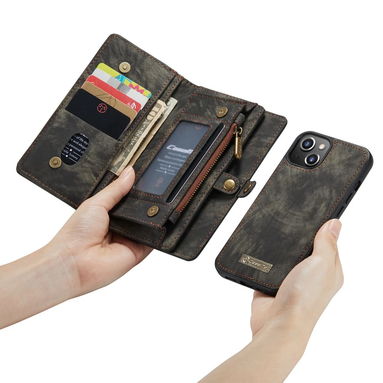 Black CaseMe 11 Card Slot Wallet Magnetic Case For IPhone 13 Pro 2 Black CaseMe 11 Card Slot Wallet Magnetic Case For IPhone 13 Pro - Image 2