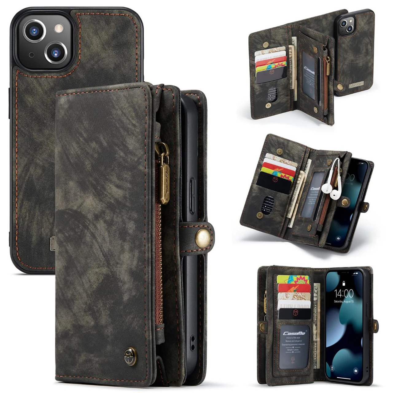 Black CaseMe 11 Card Slot Wallet Magnetic Case For IPhone 13 Pro 4 Black CaseMe 11 Card Slot Wallet Magnetic Case For IPhone 13 Pro - Image 4