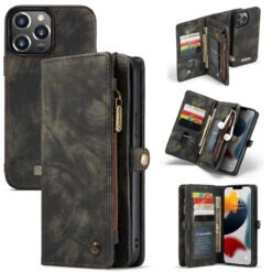 Black IPhone 13 Pro Max Multi-Functional Wallet Detachable Magnetic Case 8 Black IPhone 13 Pro Max Multi-Functional Wallet Detachable Magnetic Case -Cheap NewCase Store iphone 13 pro max caseme multifunctional wallet black 4 27342.1645531453