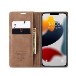 Brown Compact Flip Quality Wallet Case Cover For IPhone 13 Pro Max 8 Brown Compact Flip Quality Wallet Case Cover For IPhone 13 Pro Max -Cheap NewCase Store iphone 13 pro max caseme wallet brown 4 16551.1637128886