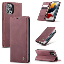 Wine IPhone 13 Pro Max CaseMe Slim 2 Card Slot Classy Wallet Case -Cheap NewCase Store iphone 13 pro max caseme wallet wine 3 22539.1637128887