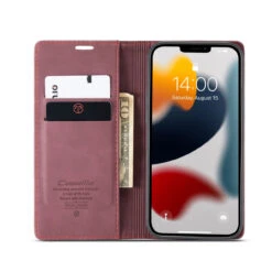 Wine IPhone 13 Pro Max CaseMe Slim 2 Card Slot Classy Wallet Case -Cheap NewCase Store iphone 13 pro max caseme wallet wine 4 92127.1637128887