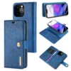 Blue DG.Ming M2 Magnetic Shockproof Case Leather Wallet For IPhone 13 Pro Max