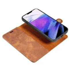 Brown IPhone 13 Pro Max DG.Ming Magnetic Detachable Wallet Case With Card Slots -Cheap NewCase Store iphone 13 pro max dg ming wallet magnetic case brown 6 64658.1700735118
