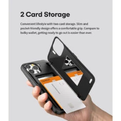 Black Goospery Slim Magnetic Door Credit Card Case For IPhone 13 Pro Max -Cheap NewCase Store iphone 13 pro max goospery magnetic door case black 3 25556.1675299844