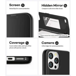 Black Goospery Slim Magnetic Door Credit Card Case For IPhone 13 Pro Max -Cheap NewCase Store iphone 13 pro max goospery magnetic door case black 4 73967.1675299844