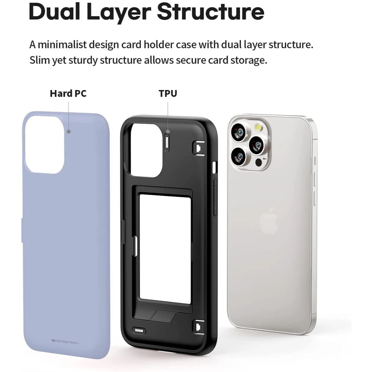 Lilac IPhone 13 Pro Max Mercury Magnetic Door Bumper Card Holder Case 3 Lilac IPhone 13 Pro Max Mercury Magnetic Door Bumper Card Holder Case - Image 3