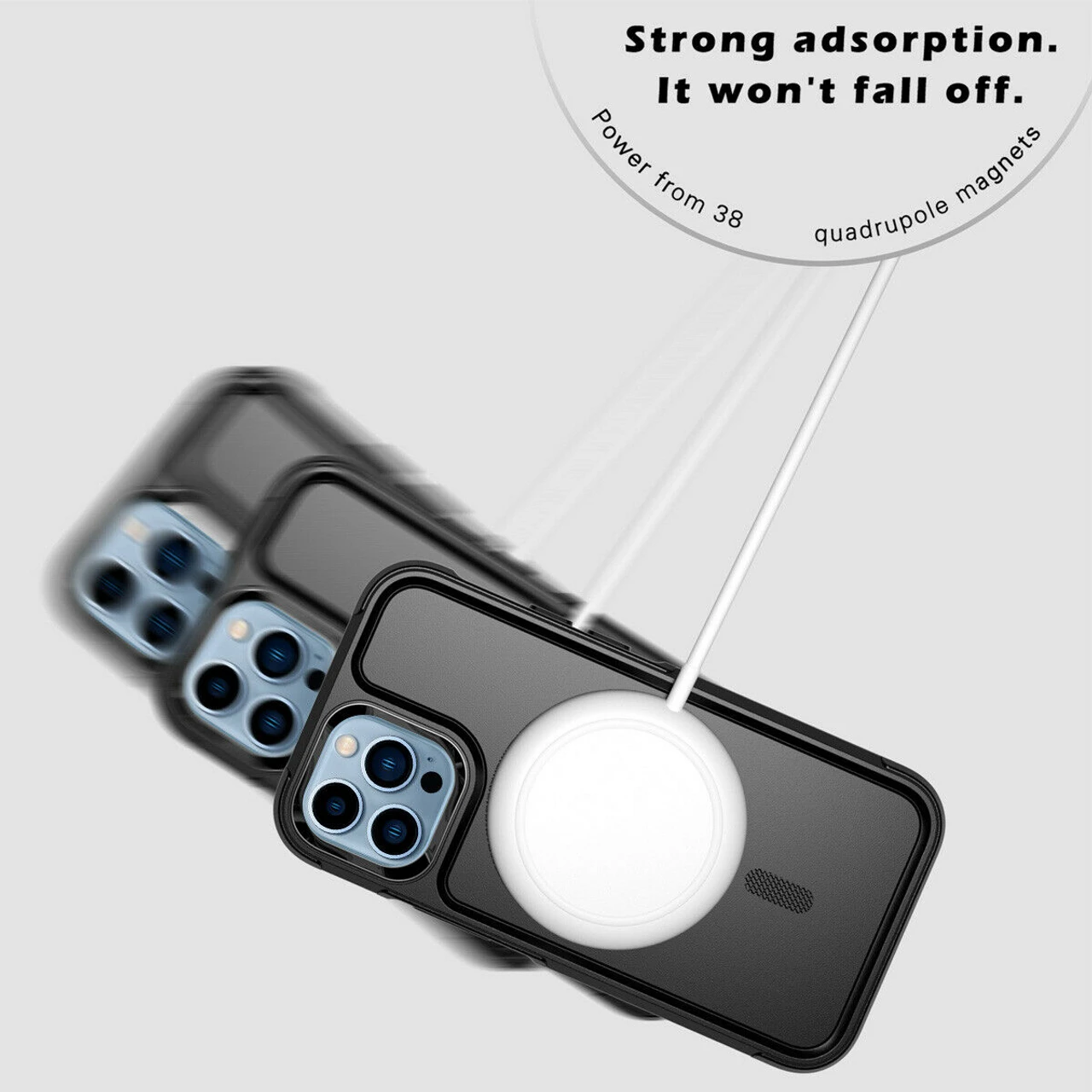 Black MagSafe Magnetic Slim Compact Defender Case For IPhone 13 Pro Max 2 Black MagSafe Magnetic Slim Compact Defender Case For IPhone 13 Pro Max - Image 2