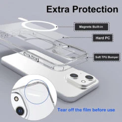Clear MagSafe Magnetic Slim Compact Defender Case For IPhone 13 Pro Max -Cheap NewCase Store iphone 13 pro max magsafe shockproof case clear 5 72923.1659587182