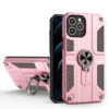 Rose Gold IPhone 13 Pro Shock Proof Metal Circle 360 Swivel Ring Case
