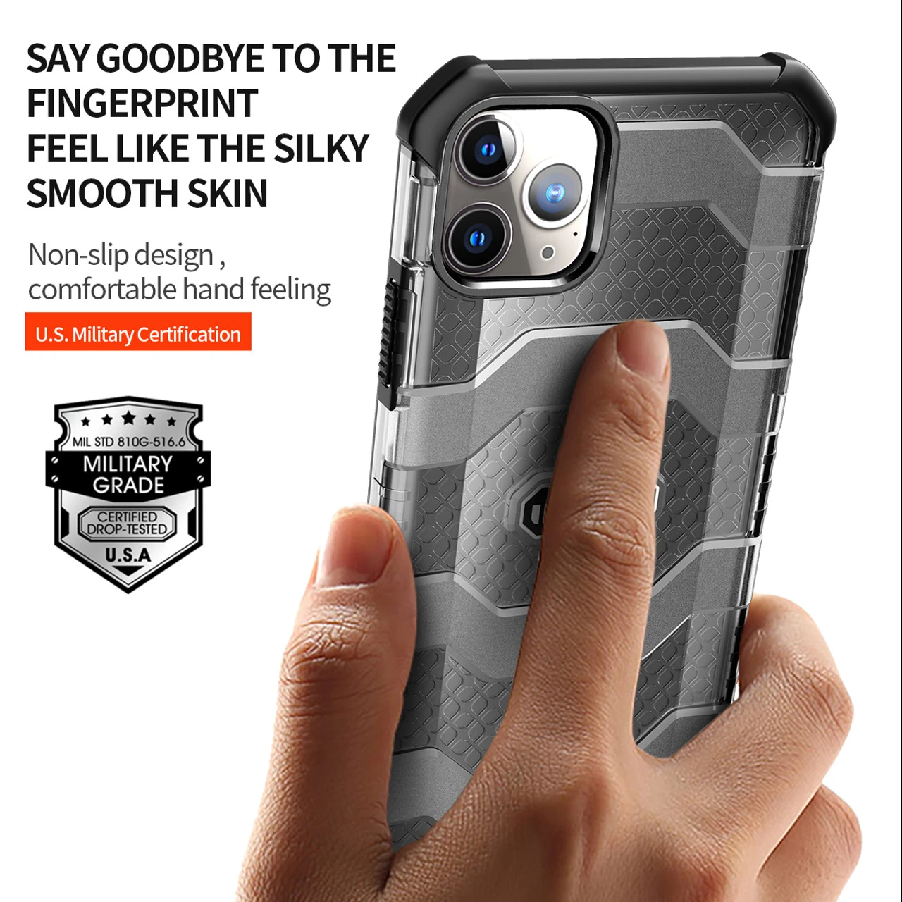 Black Military Grade Air Cushion 2M Drop Proof Case For IPhone 13 6 Black Military Grade Air Cushion 2M Drop Proof Case For IPhone 13 - Image 6