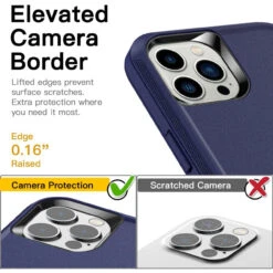 Navy Military Full Body Shock Proof Defender Case For IPhone 13 Pro Max -Cheap NewCase Store iphone 13 pro max military grade defender case navy 4 75939.1673678488