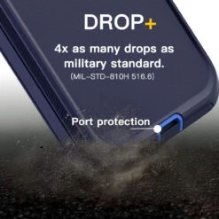 Navy Military Full Body Shock Proof Defender Case For IPhone 13 Pro Max -Cheap NewCase Store iphone 13 pro max military grade defender case navy 5 21128.1673678488