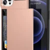 Rose Gold IPhone 13 Pro Max Slide Armor Tough Defender Card Case