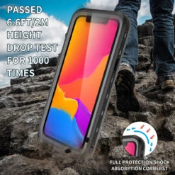Black Waterproof Dirtproof Shock Proof Case For IPhone 13 Pro Max -Cheap NewCase Store iphone 13 pro max waterproof case 005 78821.1690165149