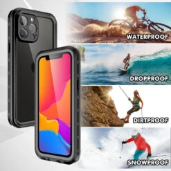 Black Waterproof Dirtproof Shock Proof Case For IPhone 13 Pro Max -Cheap NewCase Store iphone 13 pro max waterproof case 010 77253.1690165149