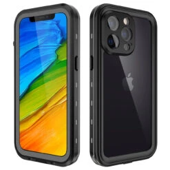 Front Page 13 Black IPhone 13 Pro Waterproof Underwater Shock Proof Case