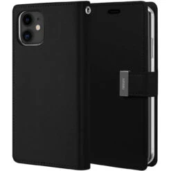 Black IPhone 13 Mercury Rich Diary Flip Wallet Case -Cheap NewCase Store iphone 13 rich diary black 3 41430.1683166855