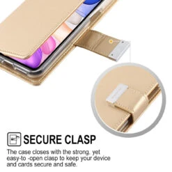 Gold IPhone 13 Rich Diary 6 Card Slot Wallet Case -Cheap NewCase Store iphone 13 rich diary gold 3 80439.1641699430
