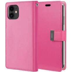 Hot Pink IPhone 13 Rich Diary 6 Card Slot Wallet Case -Cheap NewCase Store iphone 13 rich diary hot pink 3 14078.1641699366