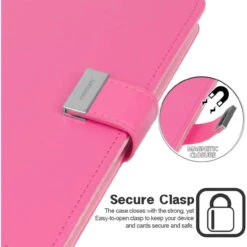 Hot Pink Mercury Rich Diary Card Holder Wallet For IPhone 13 Pro -Cheap NewCase Store iphone 13 rich diary hot pink 4 03100.1641699473