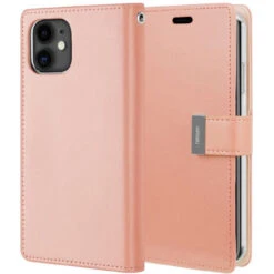 Rose Gold IPhone 13 Pro Max Rich Diary 6 Card Slot Wallet Case -Cheap NewCase Store iphone 13 rich diary rose gold 3 54602.1641699537