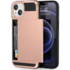 Rose Gold IPhone 13 Slide Card Pocket Slim Armour Case