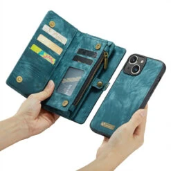Blue IPhone 14 Multi-Functional 2 In 1 Zipper Purse Wallet Case 10 Blue IPhone 14 Multi-Functional 2 In 1 Zipper Purse Wallet Case -Cheap NewCase Store iphone 14 caseme multifunctional wallet blue 3 06121.1675729444