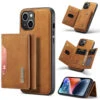 Brown IPhone 14 DG.Ming M2 Magnetic Detachable Mini Wallet Case