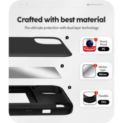 Black Goospery Magnetic Door Bumper Card Holder Case For IPhone 14 -Cheap NewCase Store iphone 14 mercury magnetic door case black 3 78123.1671016530