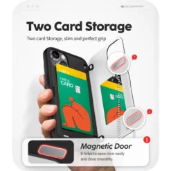 Black Goospery Magnetic Door Bumper Card Holder Case For IPhone 14 -Cheap NewCase Store iphone 14 mercury magnetic door case black 5 65433.1671016530