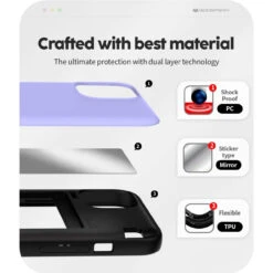 Lilac IPhone 14 Mercury Magnetic Door Bumper Card Holder Case -Cheap NewCase Store iphone 14 mercury magnetic door case lilac 4 96133.1671016532