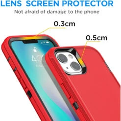Red IPhone 14 Tradies Heavy Duty Military Defender Case -Cheap NewCase Store iphone 14 military grade defender case red 3 78633.1673678495