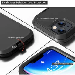 Black IPhone 14 Tradies Heavy Duty Military Holster Case 9 Black IPhone 14 Tradies Heavy Duty Military Holster Case -Cheap NewCase Store iphone 14 military grade defender holster case black 3 08360.1679973814