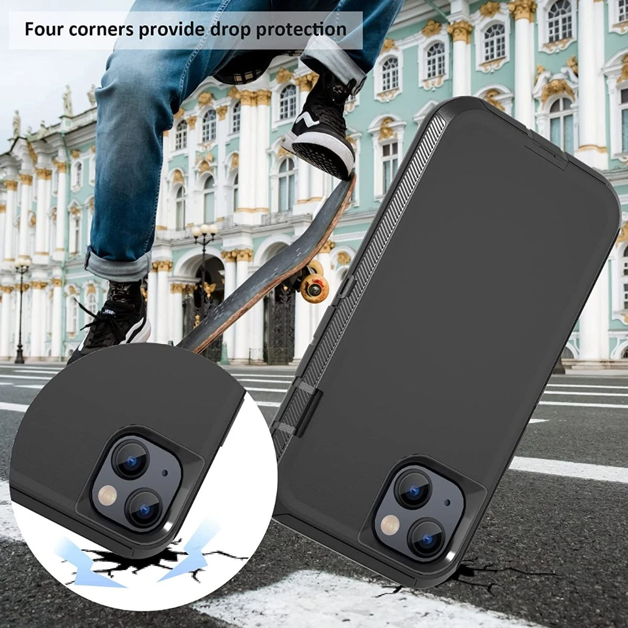 Black IPhone 14 Tradies Heavy Duty Military Holster Case 4 Black IPhone 14 Tradies Heavy Duty Military Holster Case - Image 4
