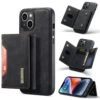 Black DG.Ming M2 Magnetic 2-in-1 Shockproof Wallet Case For IPhone 14 Plus