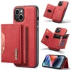 Red IPhone 14 Plus DG.Ming M2 Series 3-Fold Multi Card Wallet Case