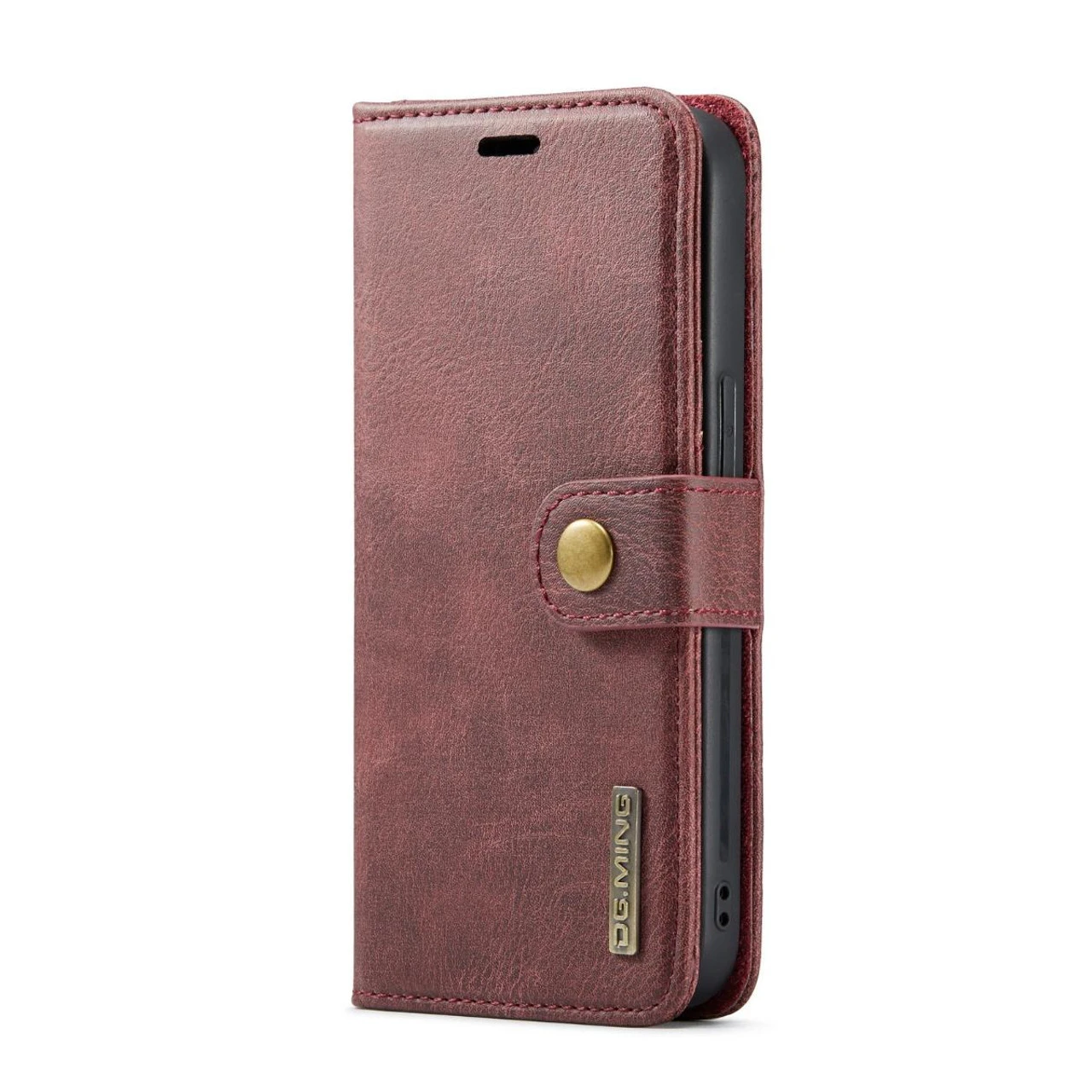 Red IPhone 14 Plus DG.Ming Luxury Leather Wallet With Magnetic Case Cover 2 Red IPhone 14 Plus DG.Ming Luxury Leather Wallet With Magnetic Case Cover - Image 2
