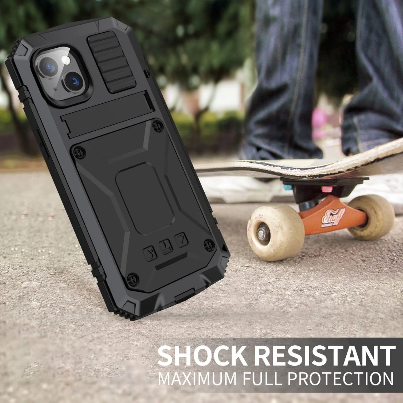 Black IPhone 14 Plus Full Body Extreme Tradies Metal Defender Case 6 Black IPhone 14 Plus Full Body Extreme Tradies Metal Defender Case - Image 6
