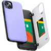 Lilac Goospery Magnetic Door 2 Card Shock Proof Case For IPhone 14 Plus