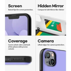 Lilac Goospery Magnetic Door 2 Card Shock Proof Case For IPhone 14 Plus -Cheap NewCase Store iphone 14 plus mercury magnetic door case lilac 4 57502.1671016542