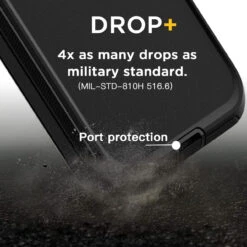 Black Tough Military Grade Drop Proof Defender Case For IPhone 14 Plus -Cheap NewCase Store iphone 14 plus military grade defender case black 6 38216.1674681687