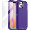 Purple IPhone 14 Plus Military Full Body Shock Proof Defender Case